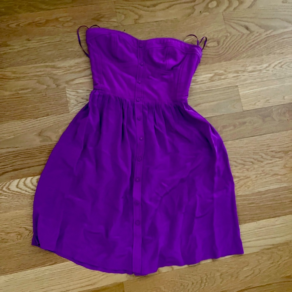Rebecca Taylor strapless silk dress
